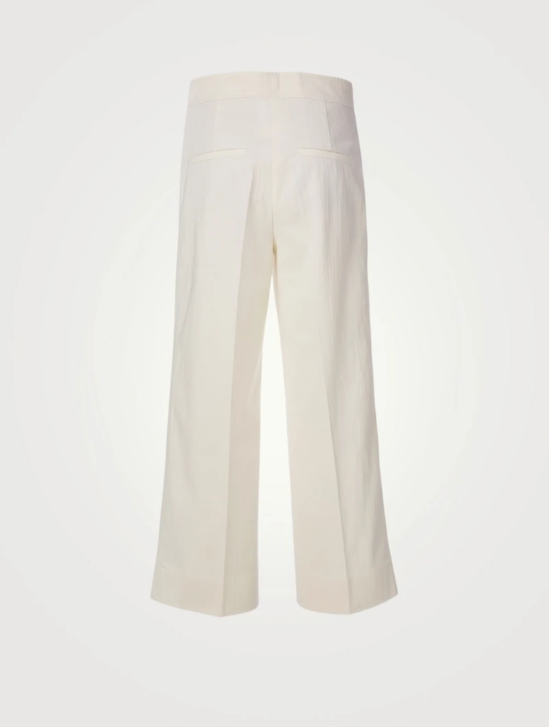 Cotton Stretch Cropped Pants