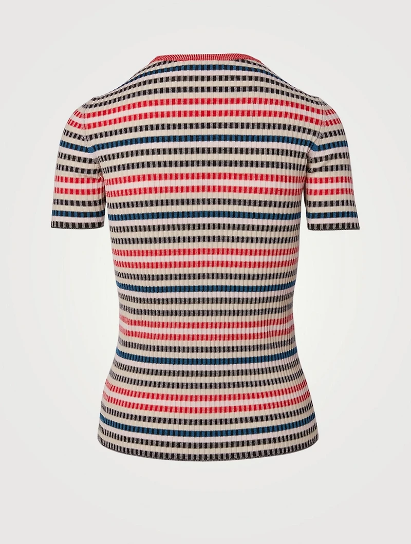 Wool Short-Sleeve Sweater