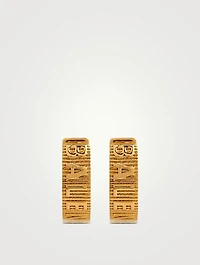 Force Gold Vermeil Striped Hoop Earrings
