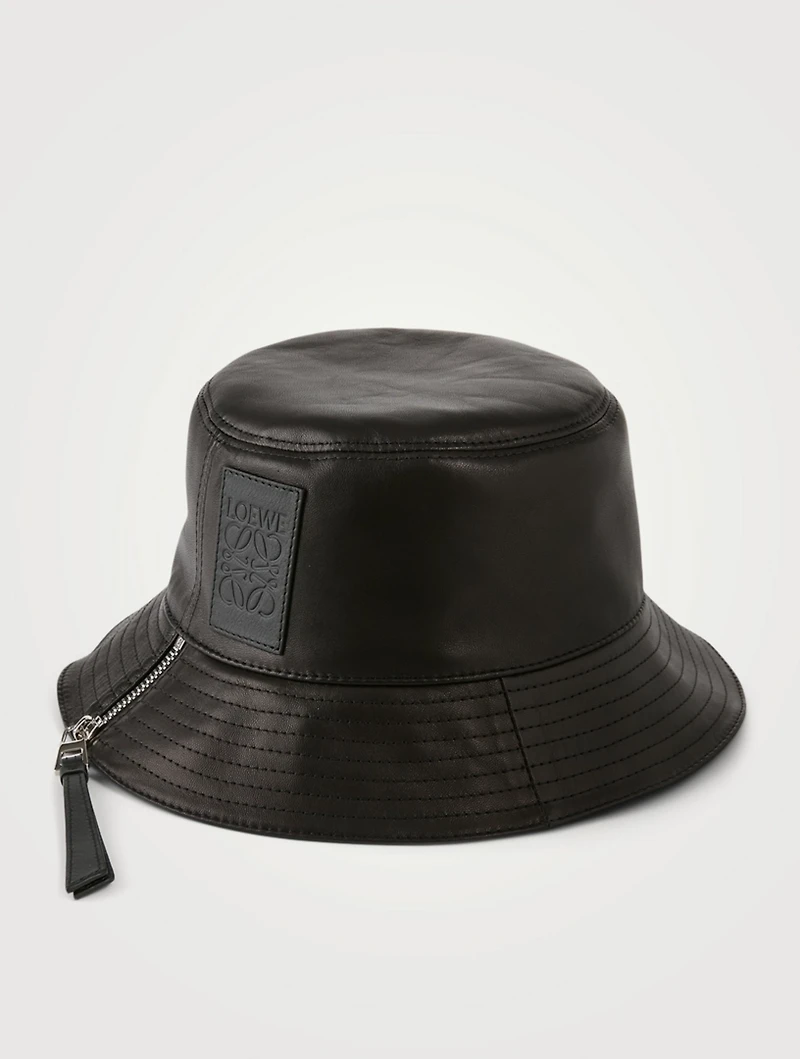 Fisherman Leather Bucket Hat