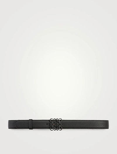 Leather Anagram Belt
