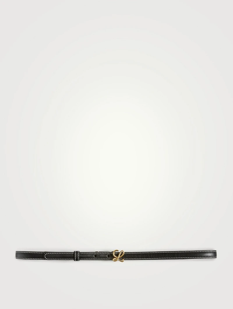 L Buckle Leather Belt