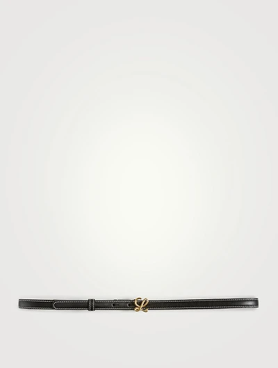 L Buckle Leather Belt
