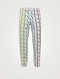 Cotton-Blend Pants VLTN Times Print