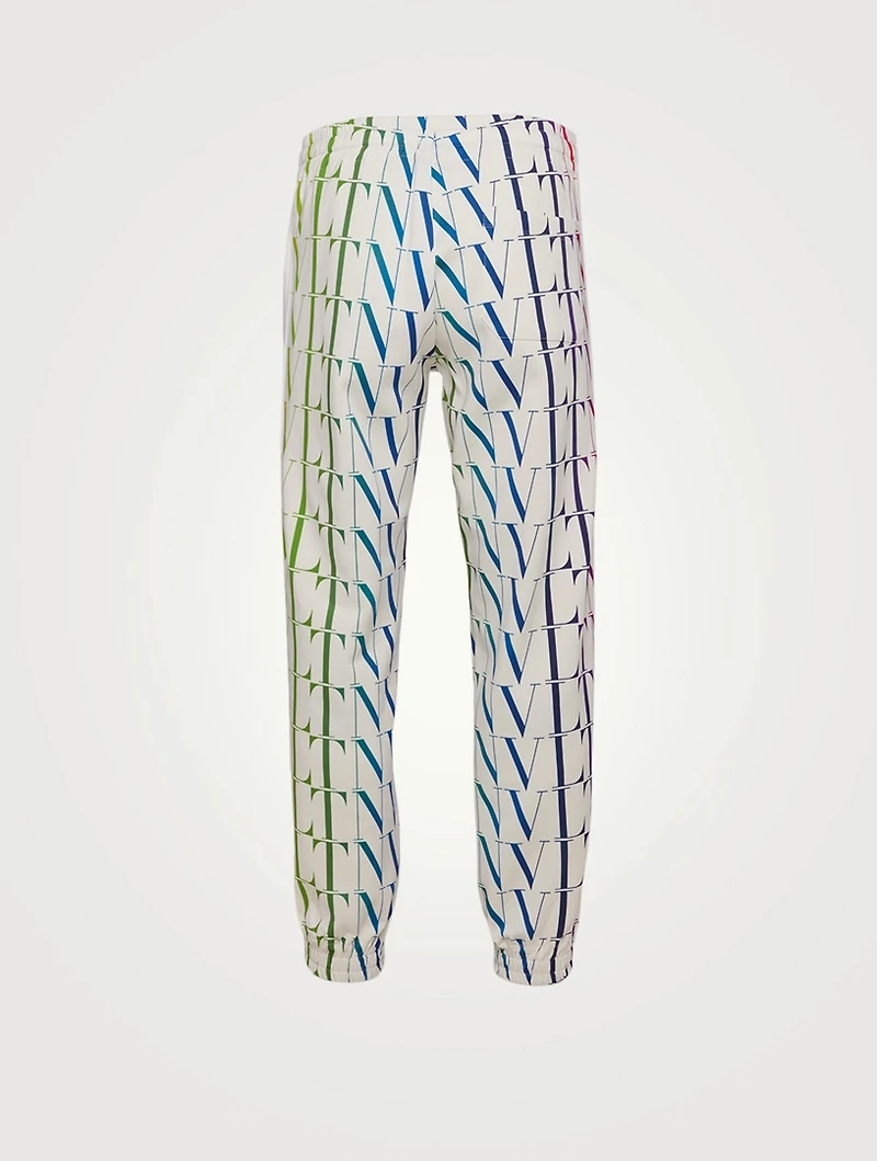 Cotton-Blend Pants VLTN Times Print