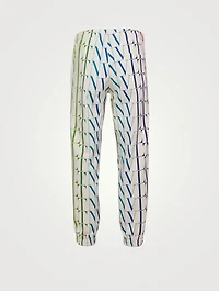 Cotton-Blend Pants VLTN Times Print