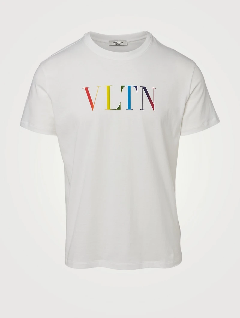 Cotton T-Shirt With Rainbow Logo