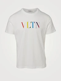 Cotton T-Shirt With Rainbow Logo