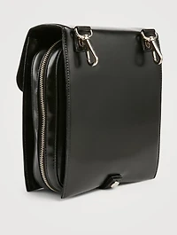 Faux Leather Flap Pouch