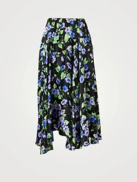 Silk Jacquard Midi Skirt