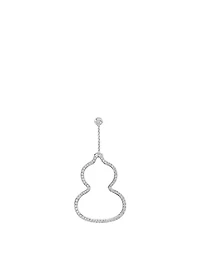Medium Wulu 18K White Gold Earring With Diamonds