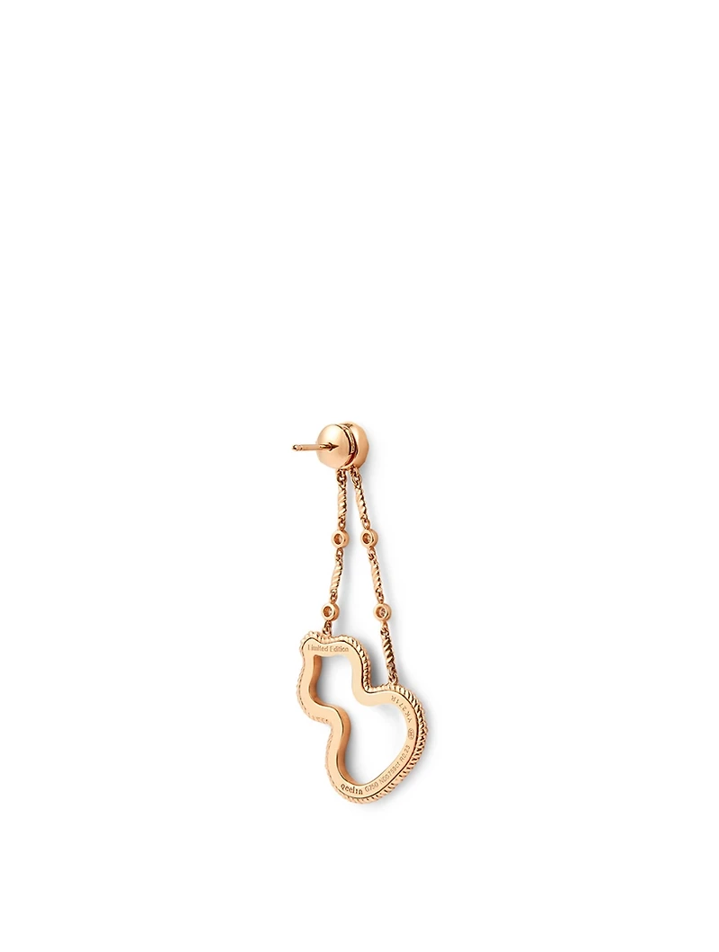 Wulu 18K Rose Gold Earrings With Diamonds And Rubies