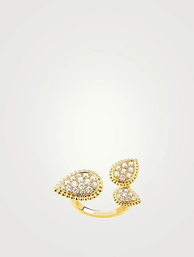 Serpent Bohème Gold Ring With Diamonds