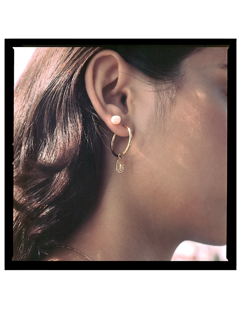Baroque Pearl Stud Earring