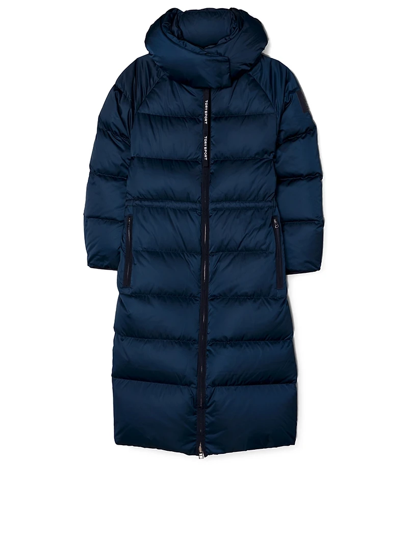 Performance Satin Down Long Jacket