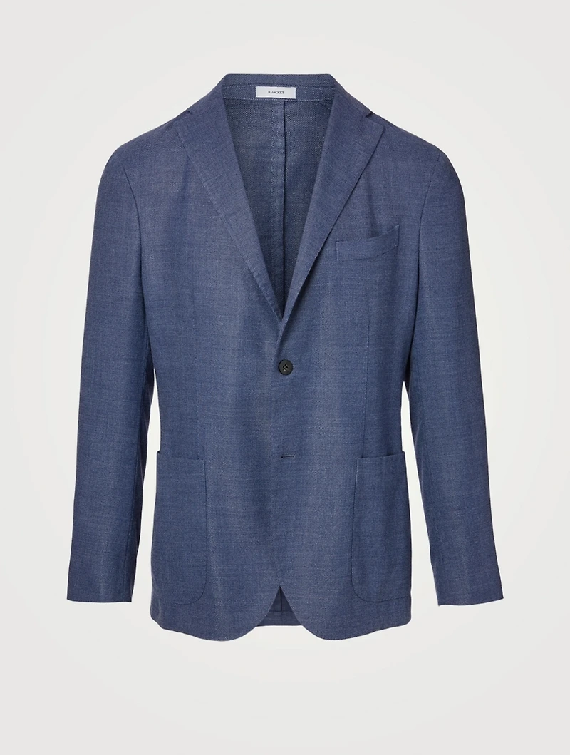 Wool-Blend Flannel Jacket