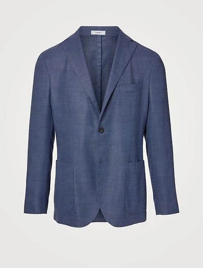 Wool-Blend Flannel Jacket