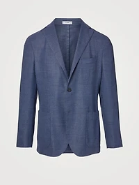 Wool-Blend Flannel Jacket