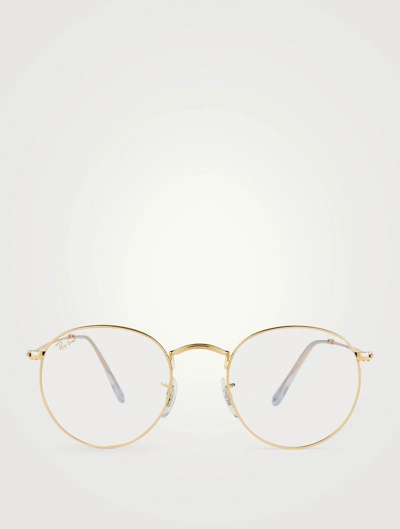 Round Optical Glasses With Blue Light Lenses