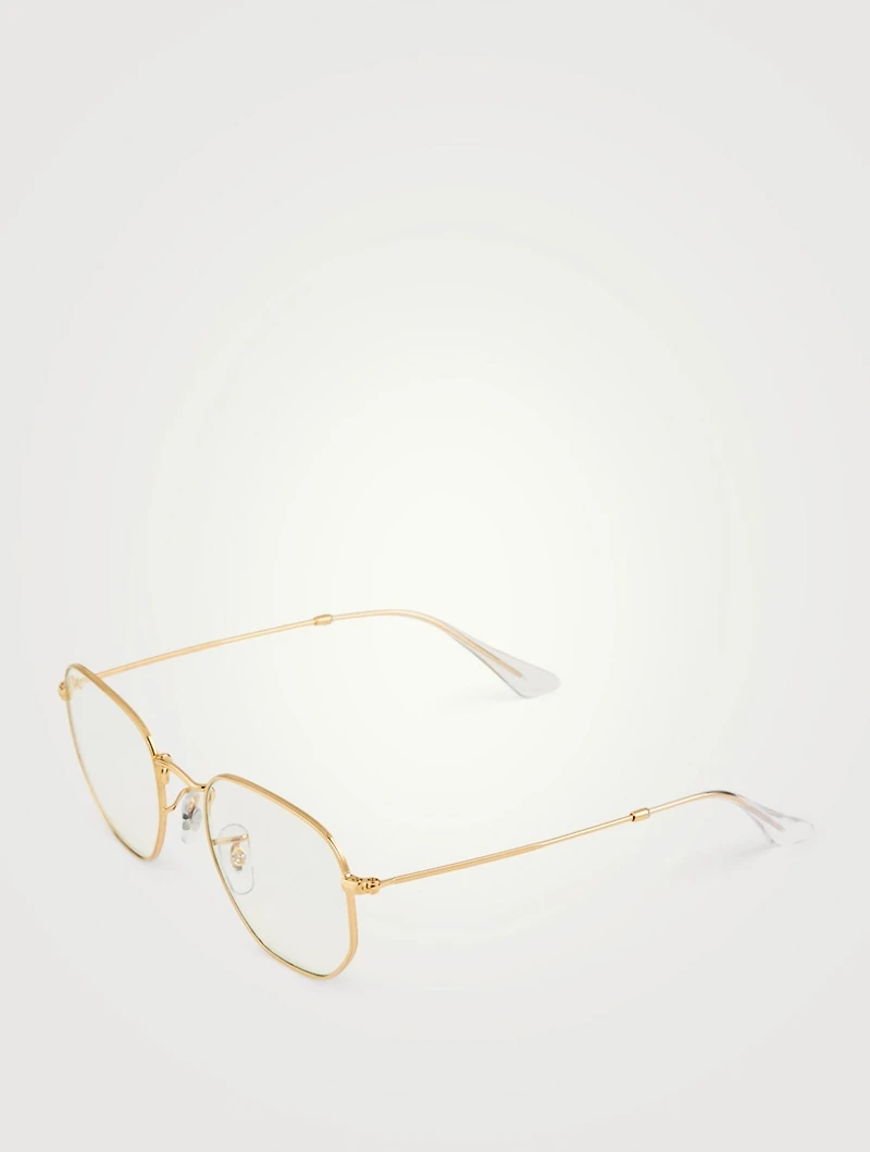 Hexagonal Optical Glasses With Blue Light Lenses