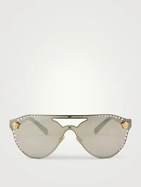 Crystal Glam Aviator Sunglasses