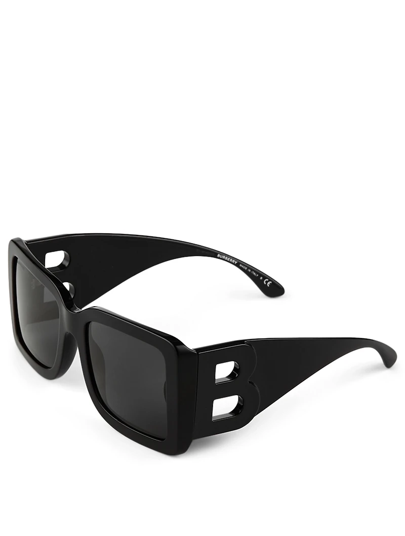 B Motif Square Sunglasses