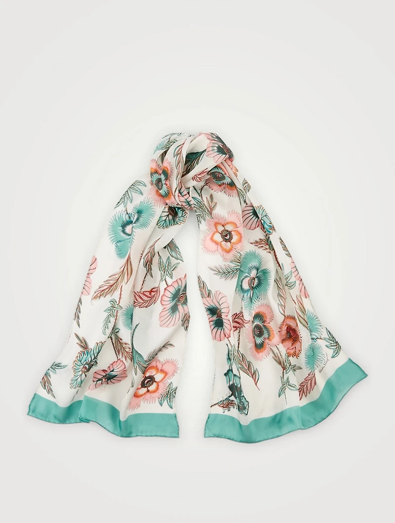 Silk Scarf In Floral Print