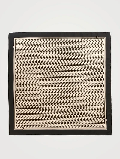 Silk Scarf In Gancini Galoure Print