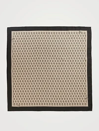 Silk Scarf In Gancini Galoure Print