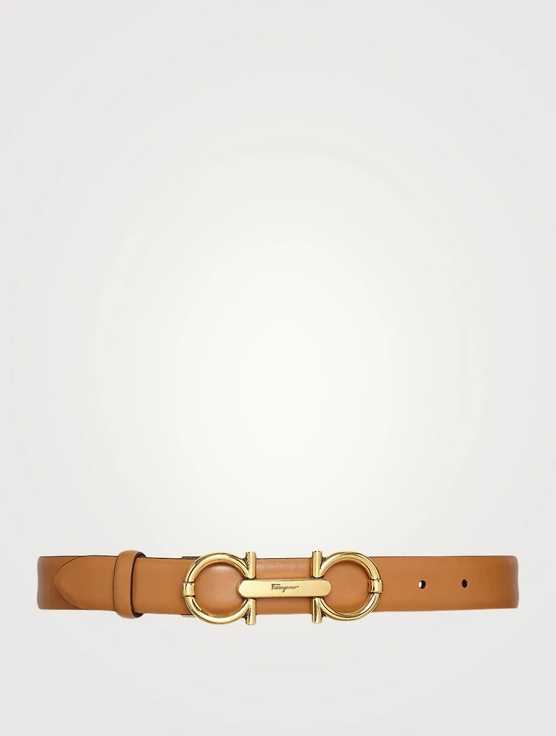 Gancini Leather Belt