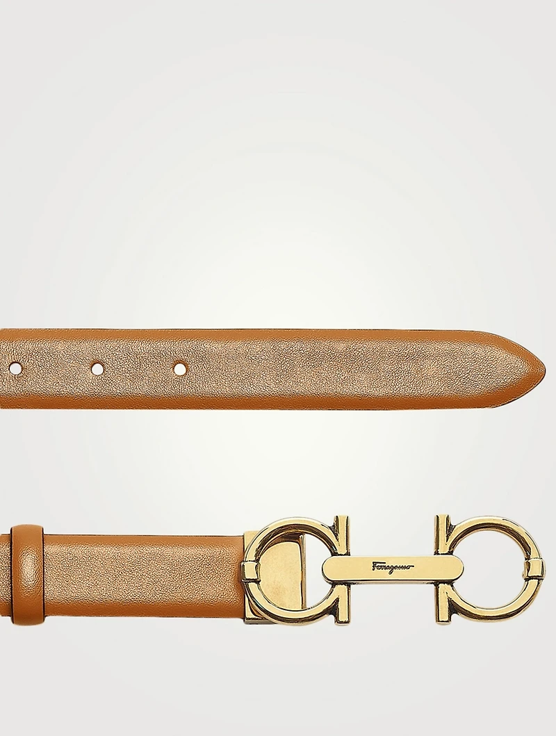 Gancini Leather Belt