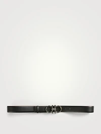 Gancini Reversible Leather Belt With Crystals