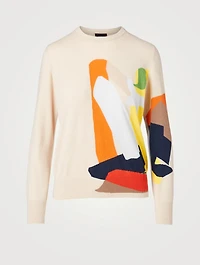 Cashmere Sweater Strokes Print