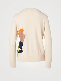 Cashmere Sweater Strokes Print