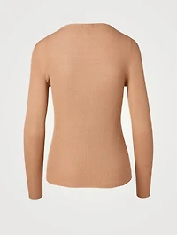 Silk And Cotton V-Neck Top