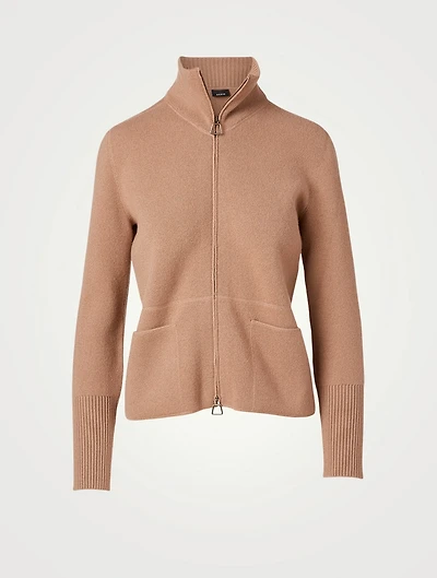 Cashmere Zip Cardigan
