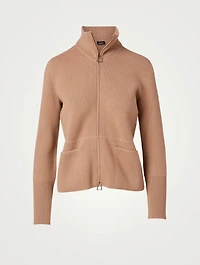 Cashmere Zip Cardigan