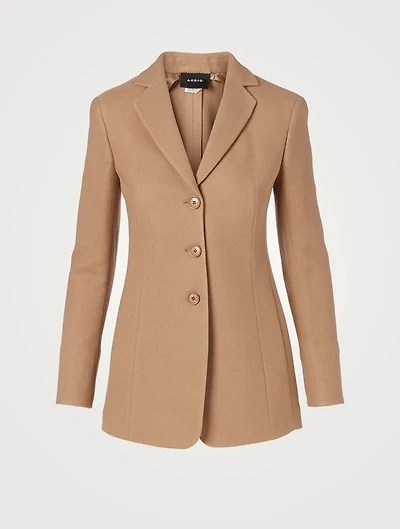 Wool-Blend Tailored Blazer