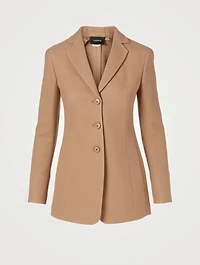 Wool-Blend Tailored Blazer