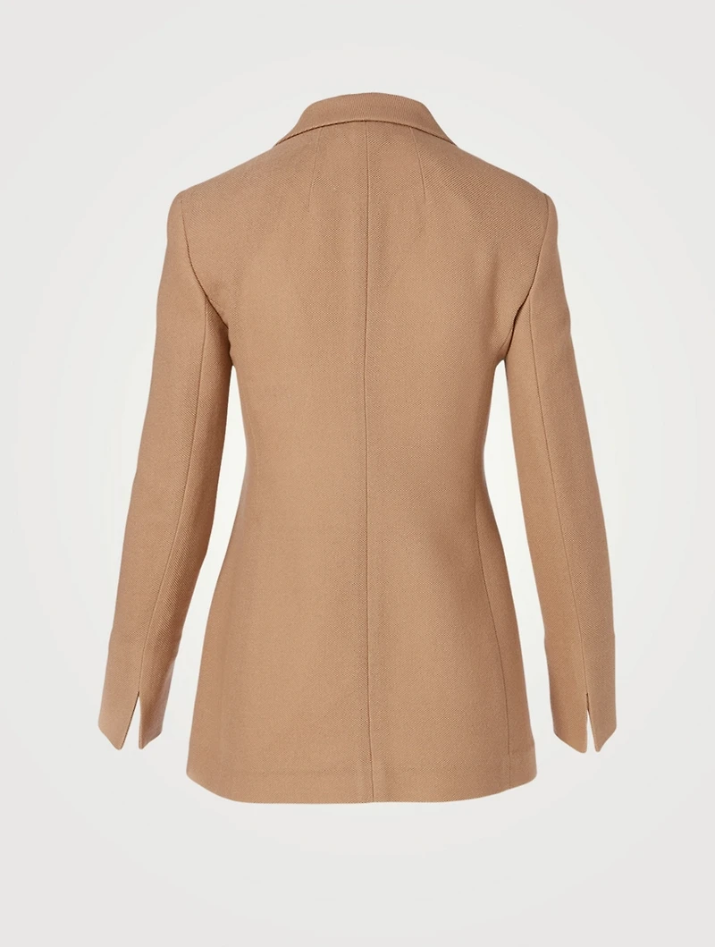 Wool-Blend Tailored Blazer