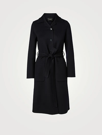 Cashmere Coat With Belt