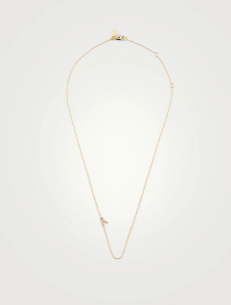 Love Letter 14K Gold A Necklace With Diamond