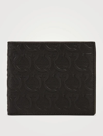 Gancini Embossed Leather Bifold Wallet