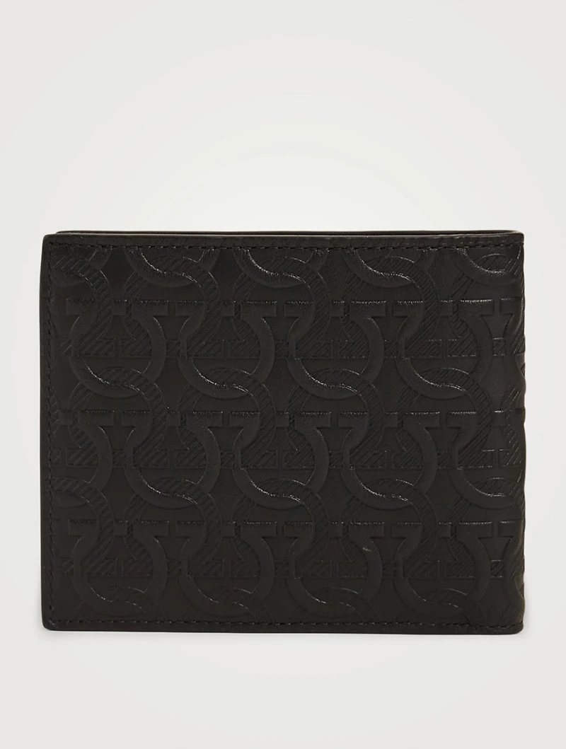 Gancini Embossed Leather Bifold Wallet