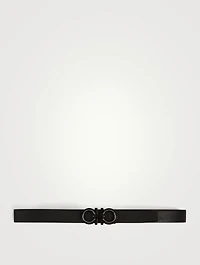 Reversible And Adjustable Leather Gancini Belt