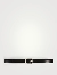 Reversible And Adjustable Leather Gancini Belt