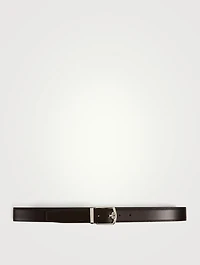 Reversible And Adjustable Leather Gancini Belt
