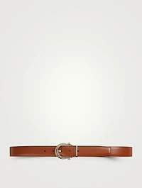 Reversible And Adjustable Leather Gancini Belt