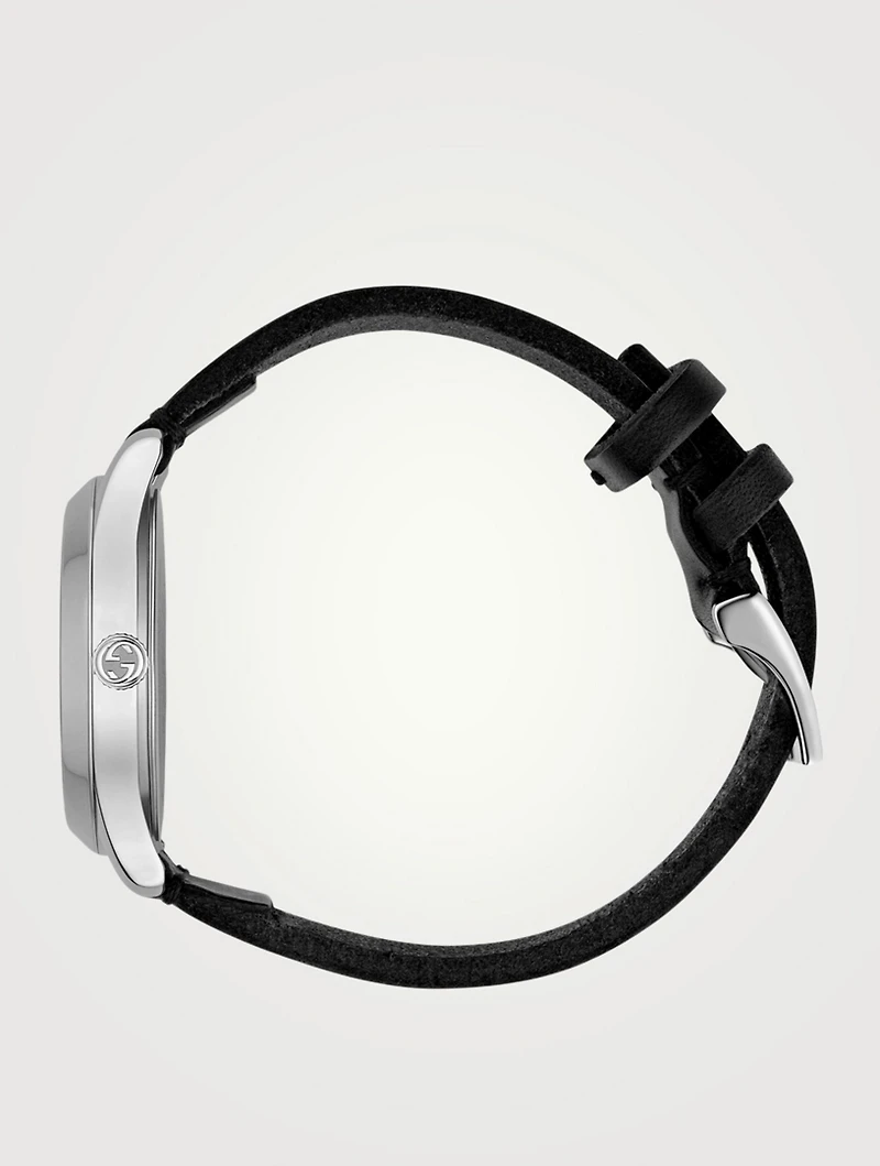G-Timeless Web Leather Strap Watch