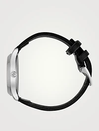 G-Timeless Web Leather Strap Watch